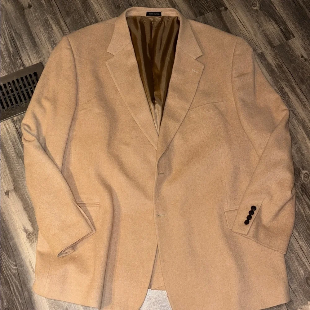 Classic Fit  100 Camel Hair Twill Sport Coat Mens 54 L